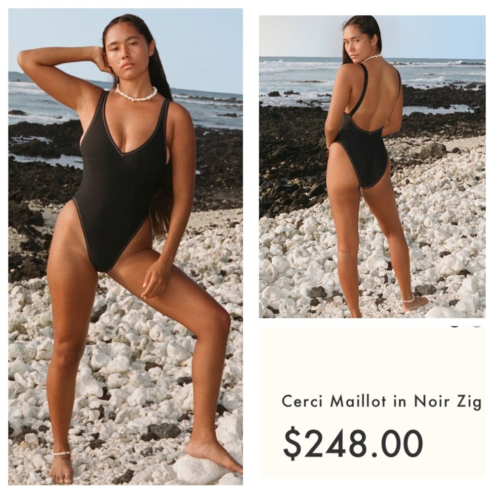 NWT! Galamaar Cerci Maillot in Noir Zig